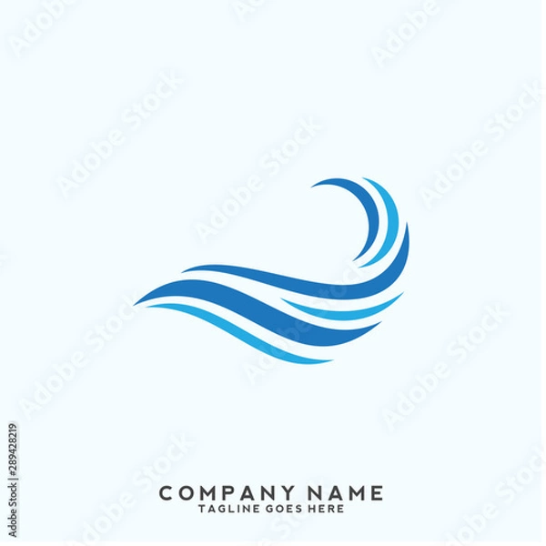 Obraz Water wave Logo Template
