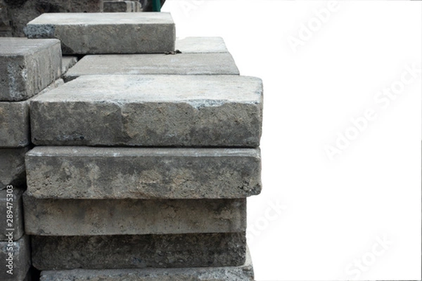 Obraz Cement pad on white background