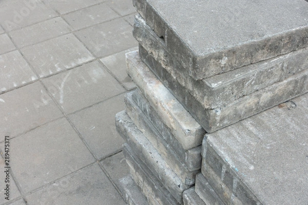 Fototapeta Cement pad overlaid,