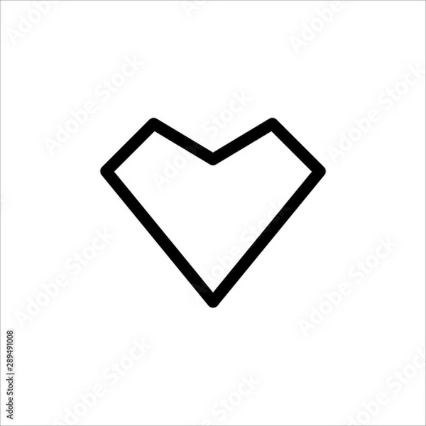 Fototapeta Love icon. symbol of heart or love with trendy flat line style icon for web site design, logo, app, UI isolated on white background. vector illustration eps 10