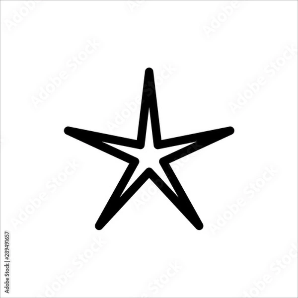 Fototapeta Vector star icon. symbol of rating or favorite with trendy flat outline style icon for web site design, logo, app, UI isolated on white background
