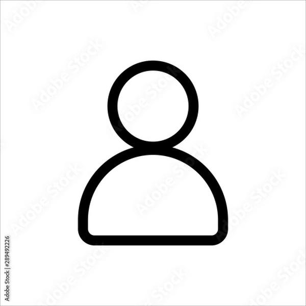 Fototapeta User icon. symbol of business people or avatar profile with trendy flat style icon for web site design, logo, app, UI isolated on white background. vector illustration eps 10