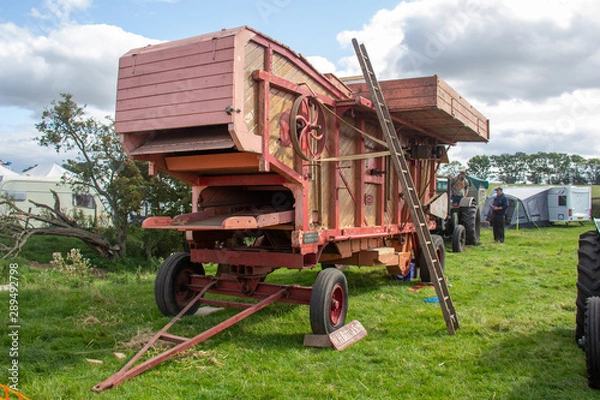 Fototapeta Vintage Threshing machine