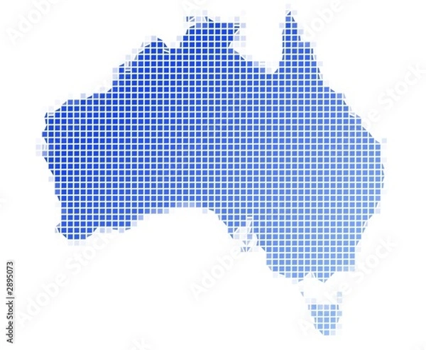 Fototapeta mozaikowa mapa Australii