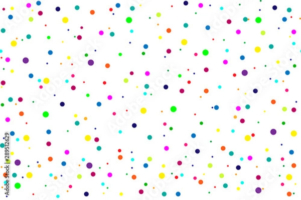 Fototapeta Background with colored dots of different colors. vector seamless pattern