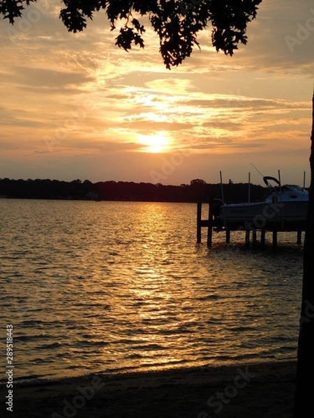 Obraz pier sunset IV