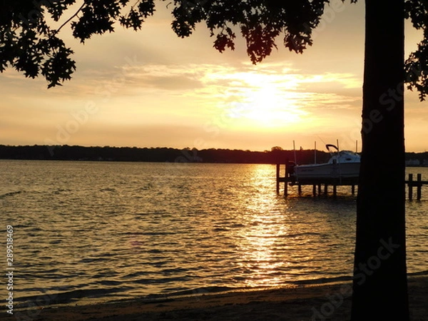 Obraz pier sunset II