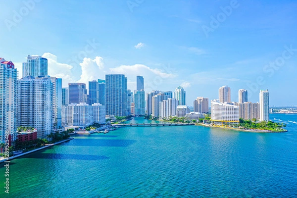 Obraz Miami Downtown Brickell Skyline Florida