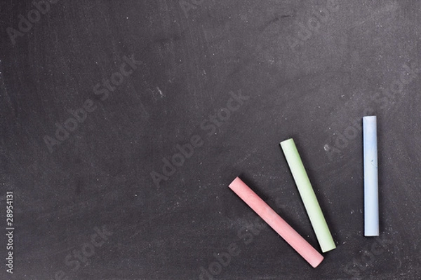 Obraz chalks and blackboard