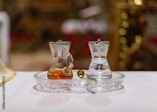 Fototapeta glasses on table