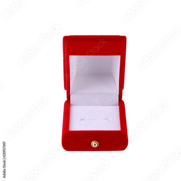 Fototapeta Ring box open and empty