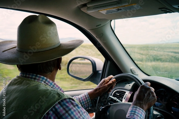 Obraz man looking out the window