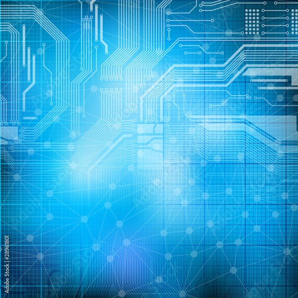 Obraz Abstract design technology theme vector background. Eps10