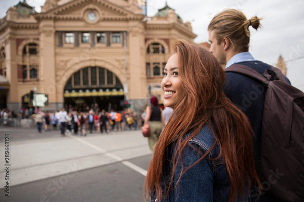 Obraz Tourist Couple Exploring Melbourne