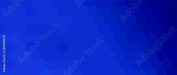 Fototapeta blue hexagonal background pattern in different shades shapes