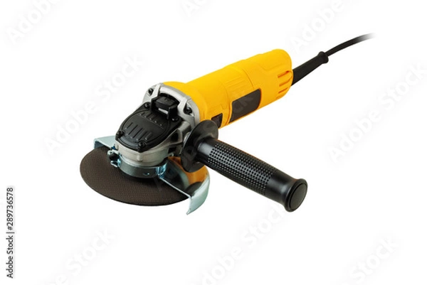 Fototapeta angle grinder on white background