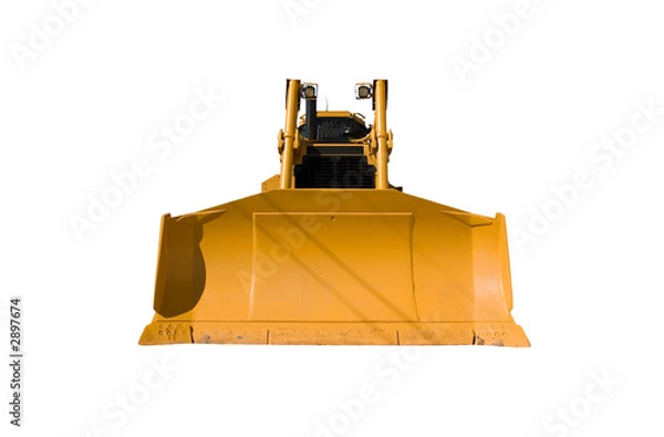 Fototapeta new bulldozer front view