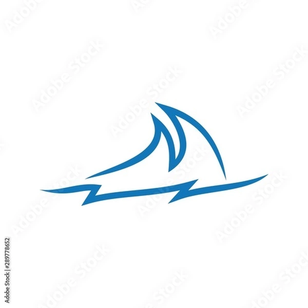 Fototapeta Water wave Logo Template, design concept vector