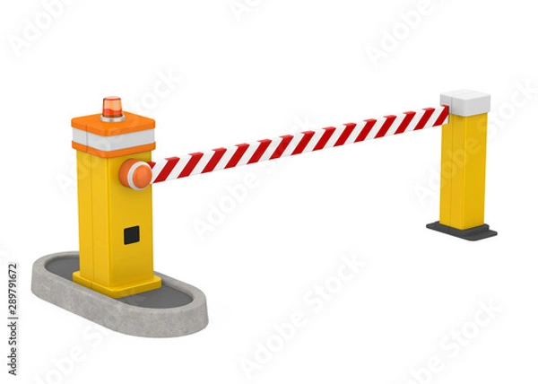 Obraz Parking Gate Barrier Isolated