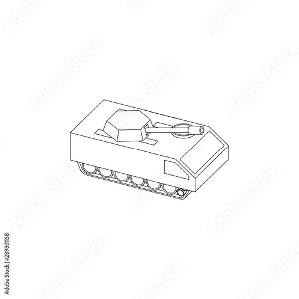 Obraz Sci Fi Modern Tank Isolated Images