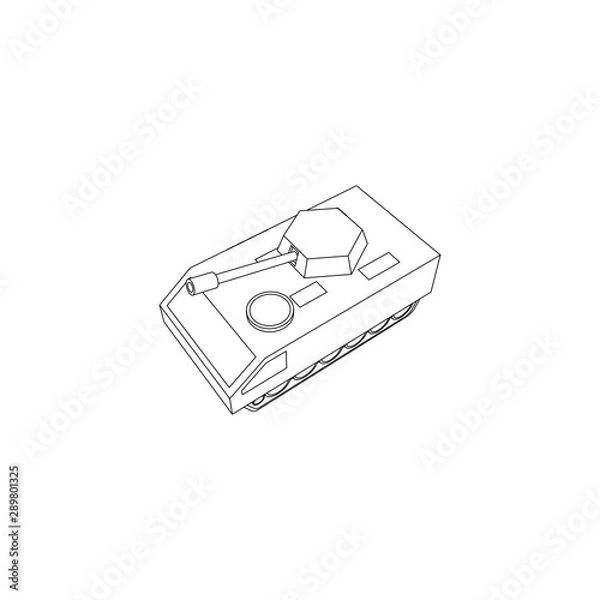 Obraz Sci Fi Modern Tank Isolated Images