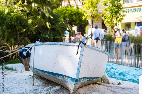 Fototapeta moored boat