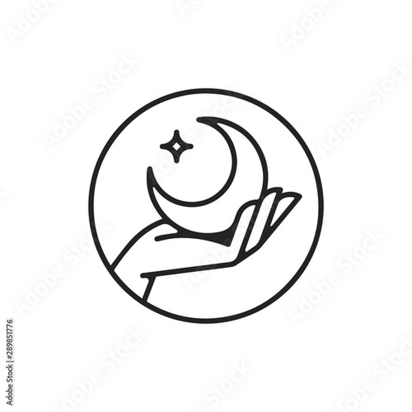 Fototapeta night icon vector symbol