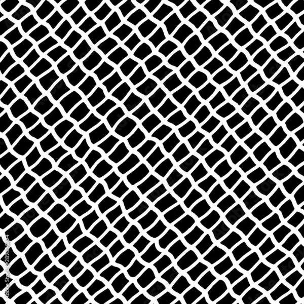 Fototapeta Hand draw art abstract wallpaper concept halftone monochrome black design random shape isolated on white design element