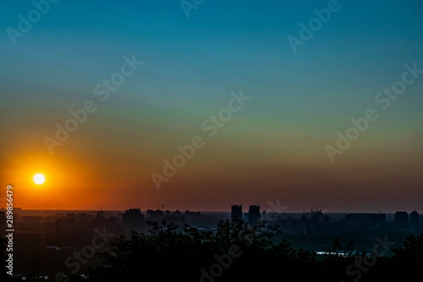 Obraz sunrise over city