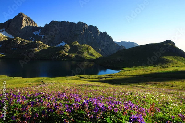 Fototapeta Tobavarchiili Lake (2643 m), Georgia