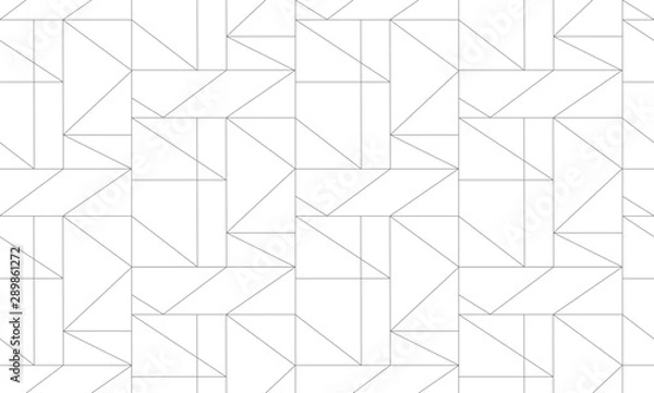 Obraz Seamless thin linear pattern. Abstract geometric background. Stylish .