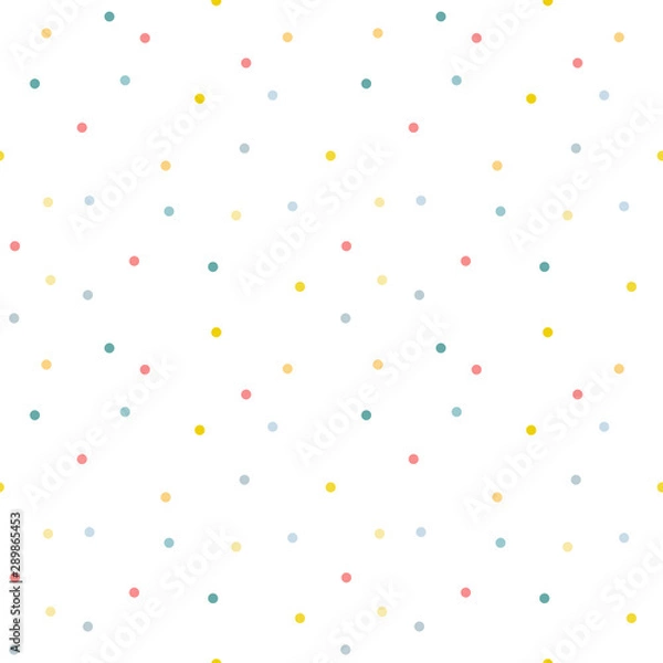 Fototapeta Seamless pattern. Multi-colored circles on a white background.