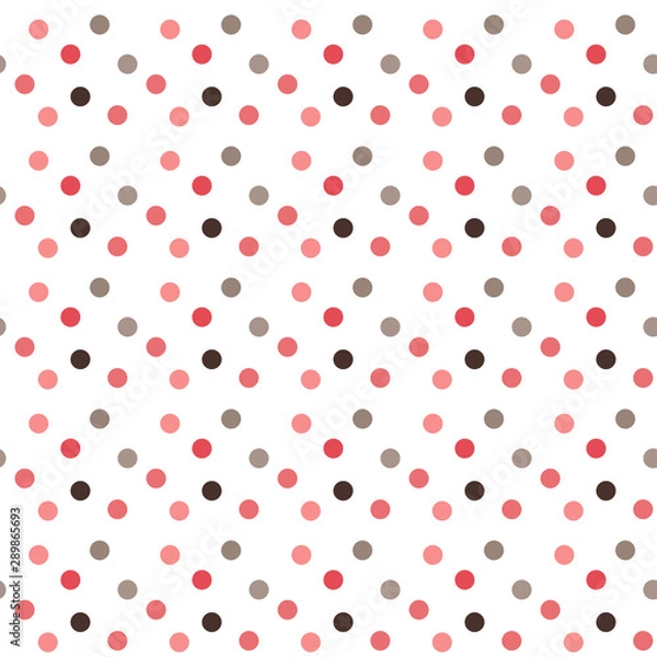 Obraz Seamless pattern. Multi-colored circles on a white background.