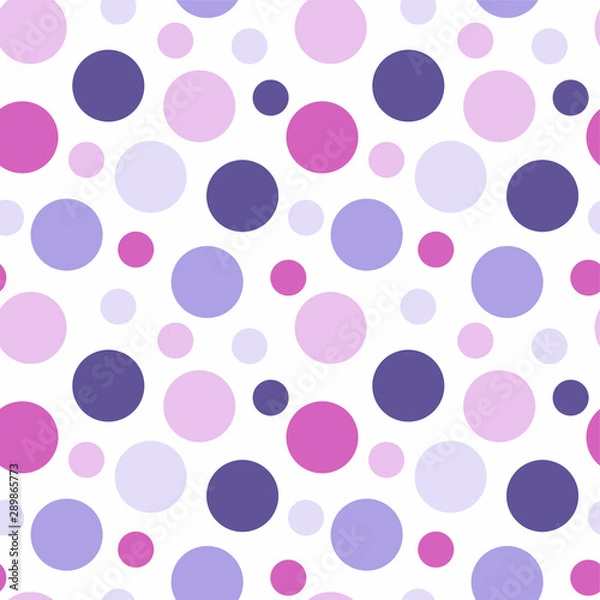 Fototapeta Seamless pattern. Multi-colored circles on a white background.