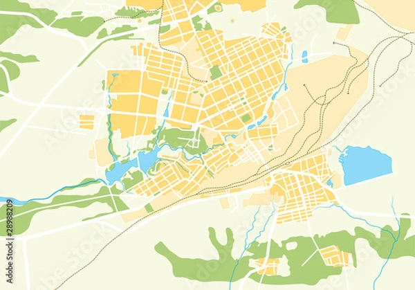Obraz Vector Geo Map of The City