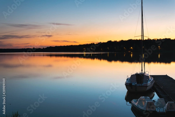 Obraz Sunset over lake