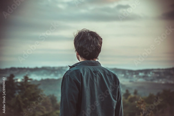 Obraz man looking far away