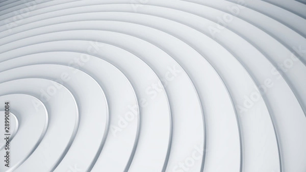 Fototapeta 3d surface render illustration. Abstact circles background. Clean and simple radial texture. Modern pattern for business and corporate style  concepts.