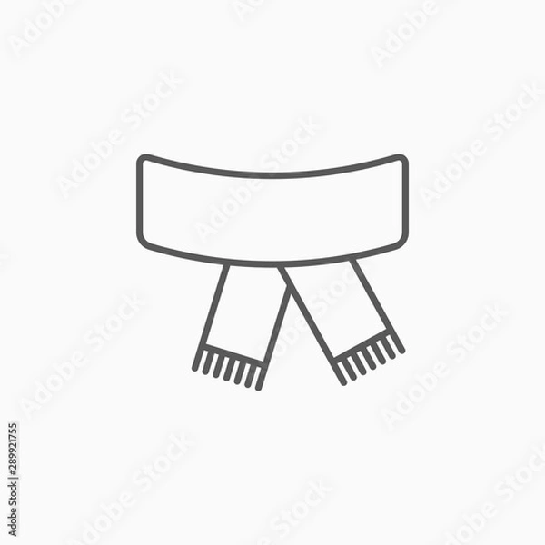 Fototapeta scarf icon, muffler vector