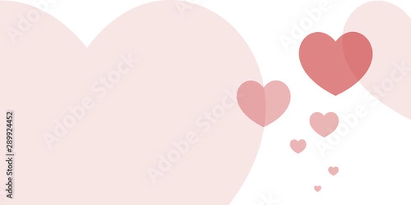 Obraz Vector illustration of transparent hearts, panoramic background