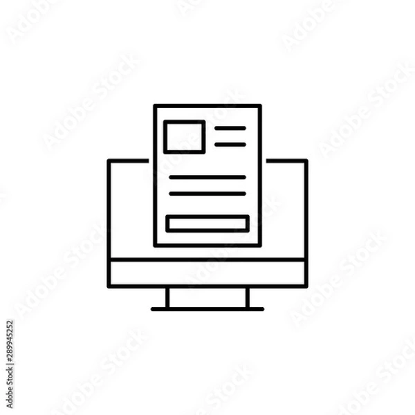 Fototapeta Resume icon. Element of interview icon