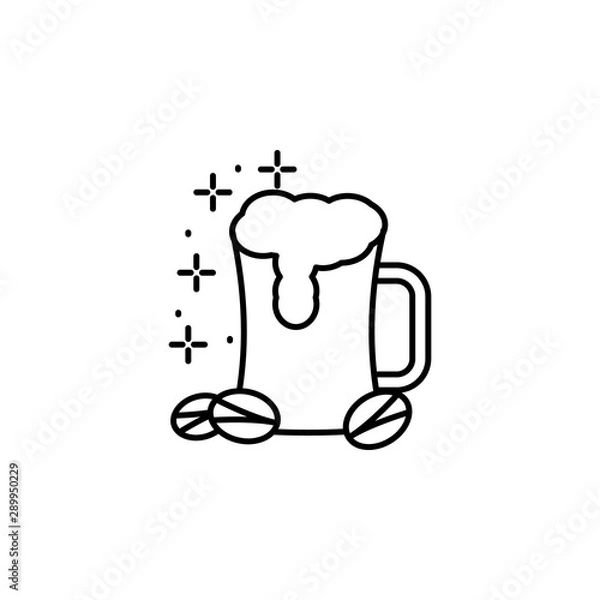 Fototapeta Pistachio, beer icon. Element of October festival icon
