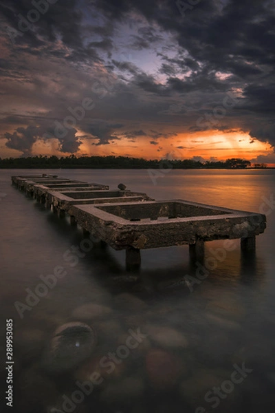 Obraz pier at sunset