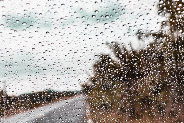 Obraz Rain on the windshield