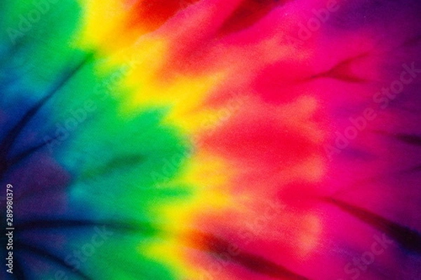 Obraz Krawat barwnika tęcza abstrakcyjny wzór tła. styl hippie i reggae.