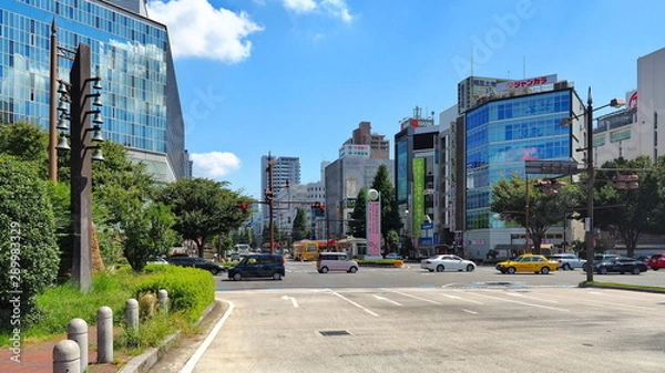 Fototapeta 岡山駅前風景１