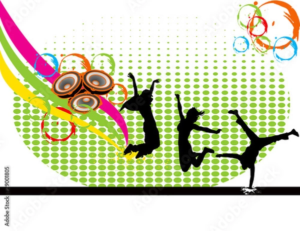 Obraz Party Flyer background Illustration vector Disco Dance