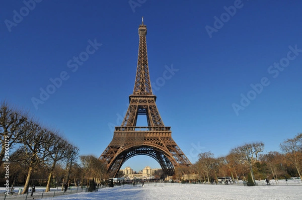 Obraz Tour Eiffel et neige