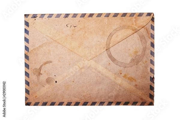 Fototapeta Vintage envelope isolated.