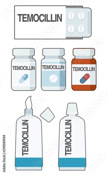 Fototapeta temocillin is an antibiotic used to prevent and treat a number of bacterial infections